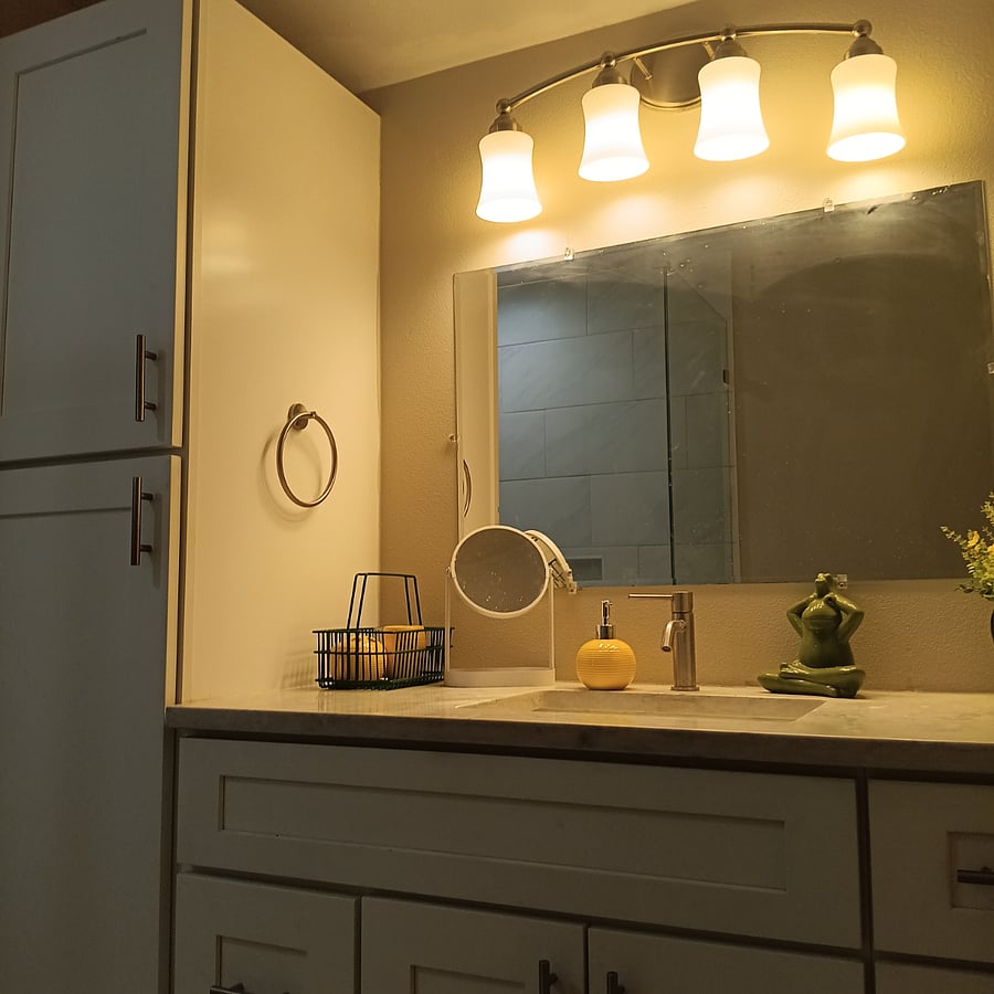Vanity and drawers for extra storage