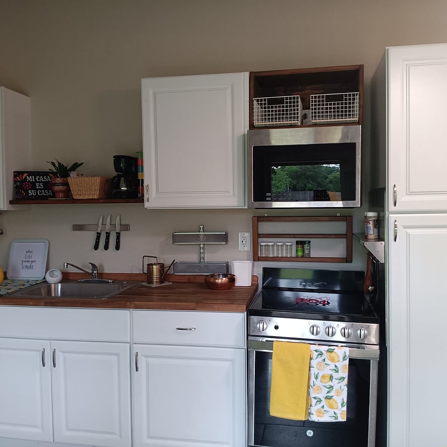 24 inch brand new microwave and a coffee pot