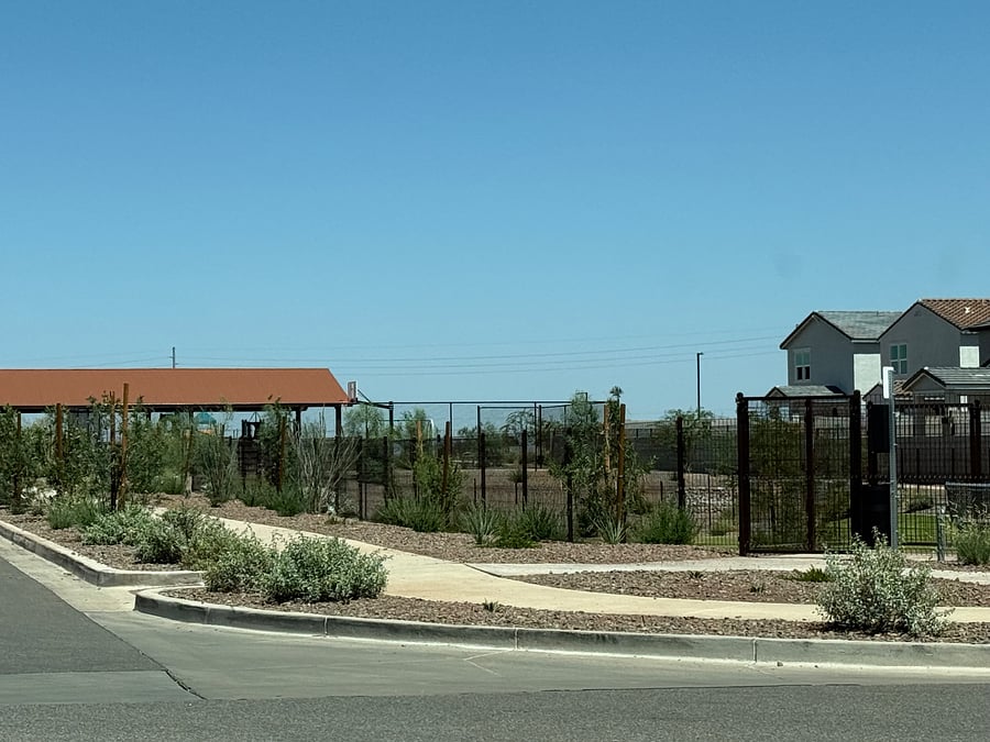 Park has covered playground with lots of equipment. Basketball, horseshoes, pickleball courts. 