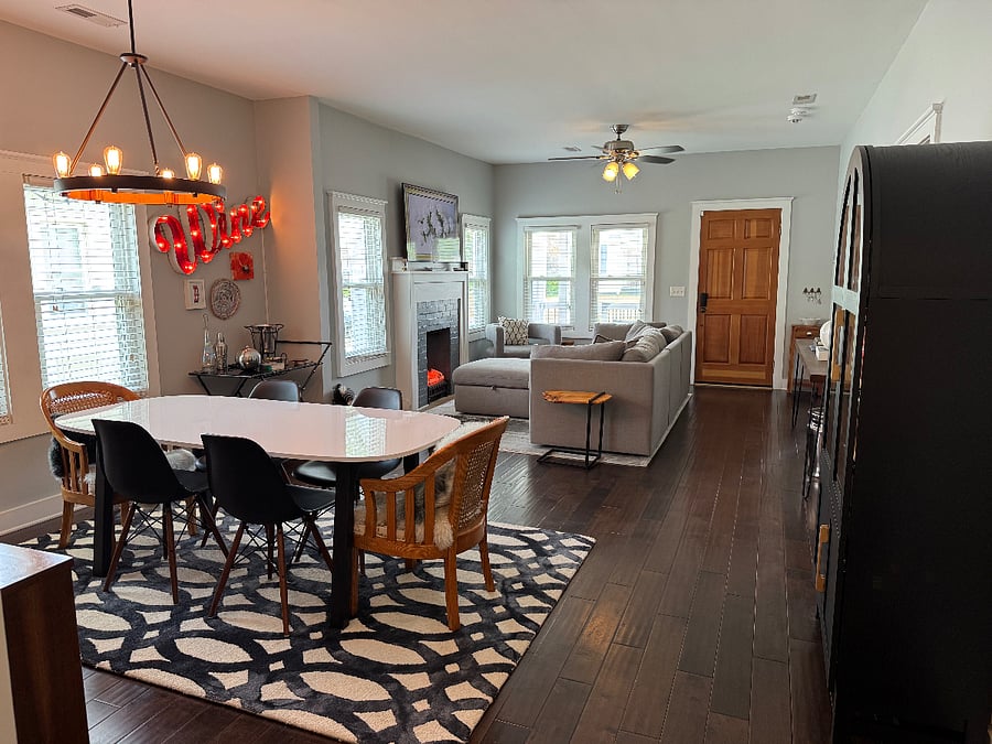 Dining/Living room from Kitchen.
