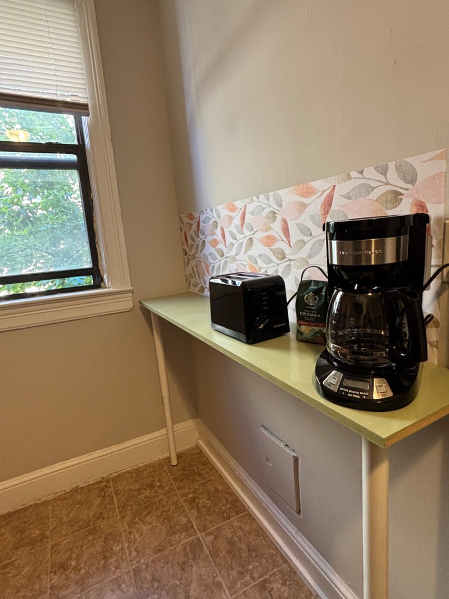Toaster and coffee maker (kitchen also has an electric kettle)