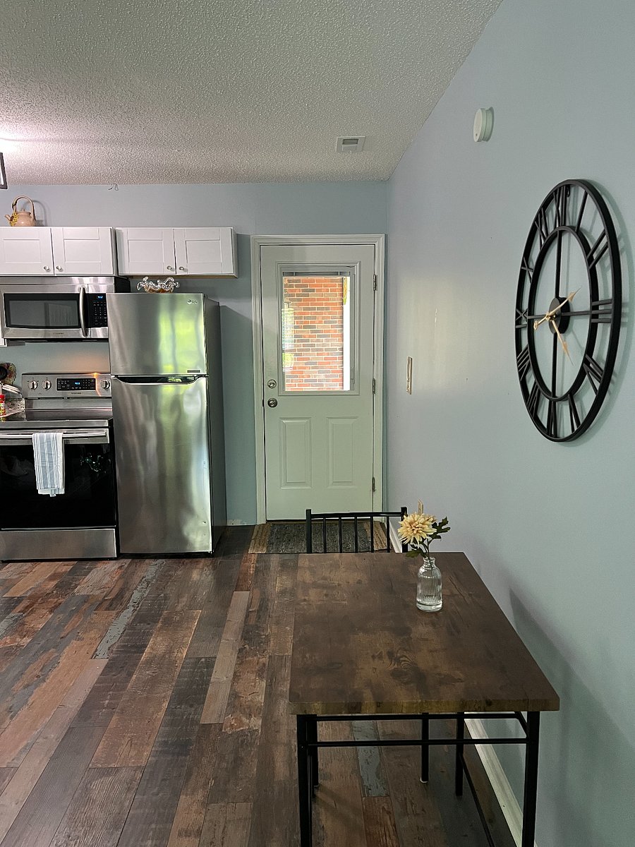 Front door comes into the spacious kitchen.