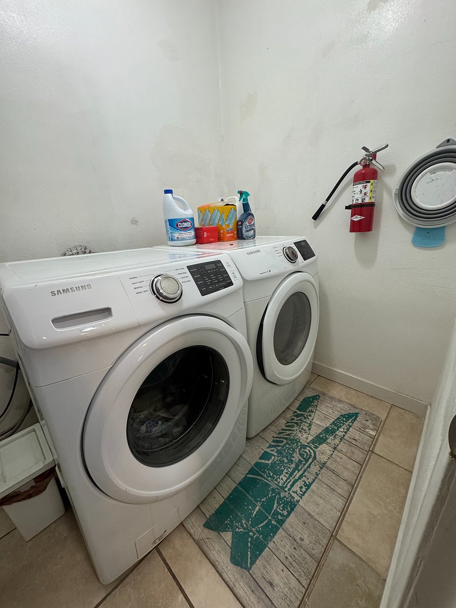 Fully stocked washer & dryer.
