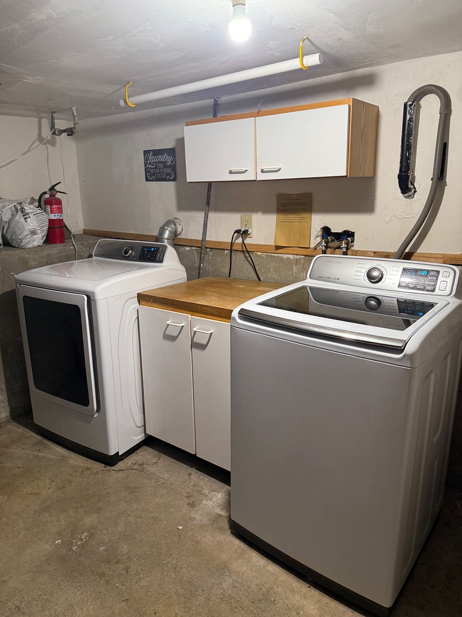 Full sized washer dryer available for your use