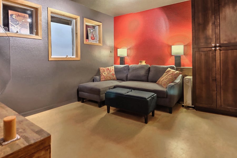 TV room w hide-a-bed