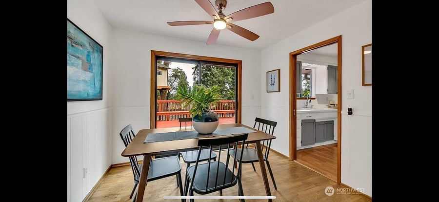 Shared dining room.