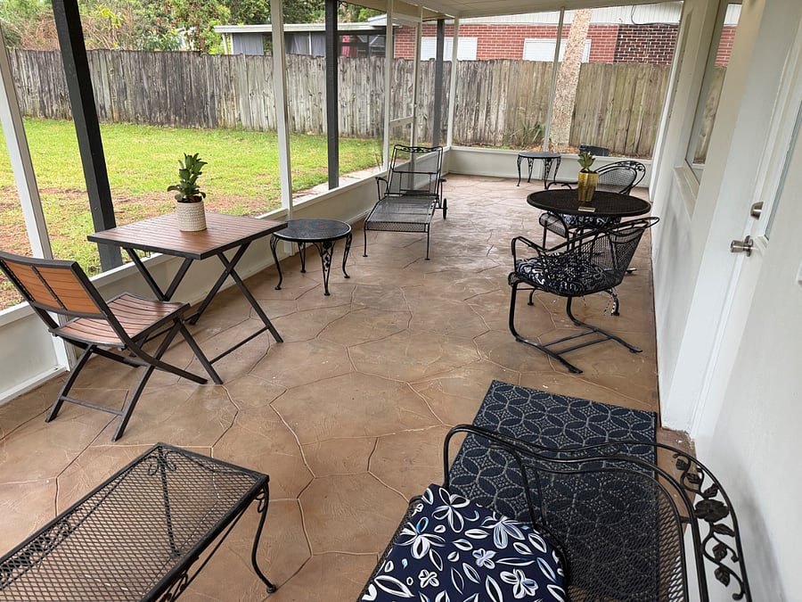 Screened patio