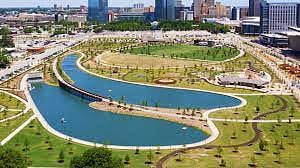 Scissortail park is in downtown okc. about a 20 minute drive