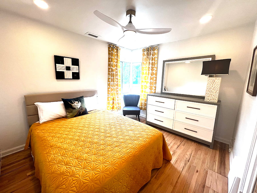Brand new high-end queen bed and dresser
