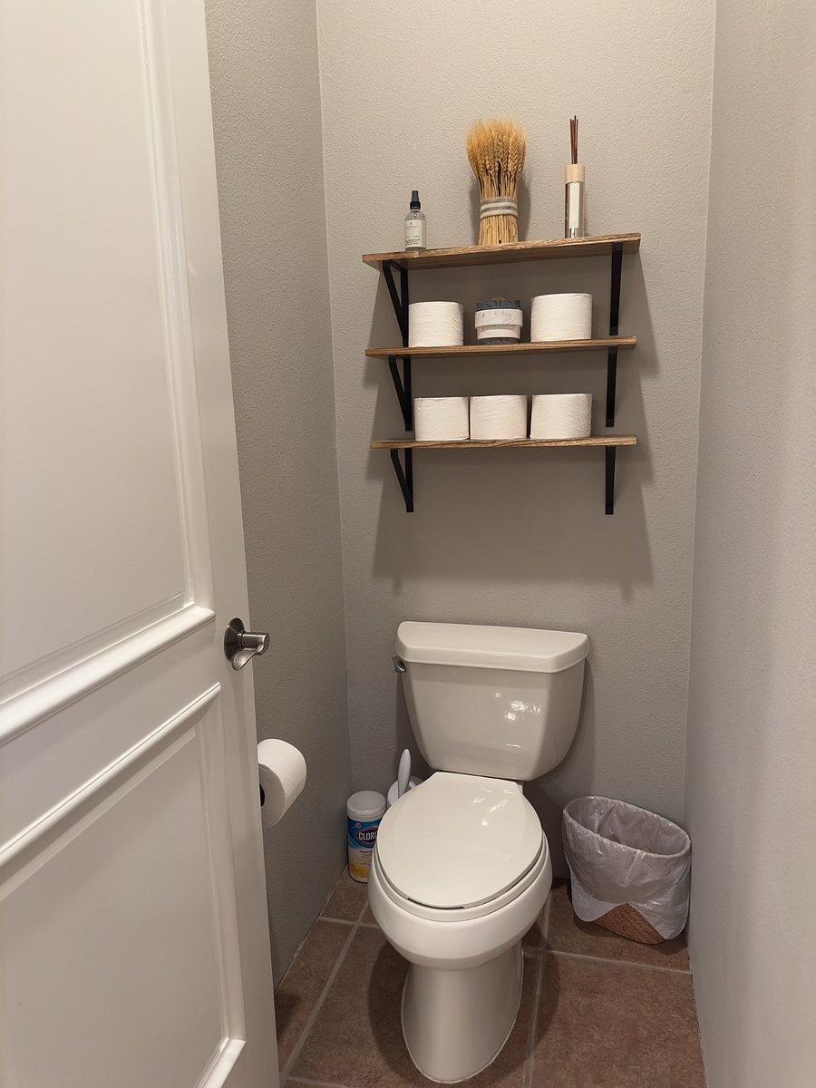 Primary bathroom separate toilet room.