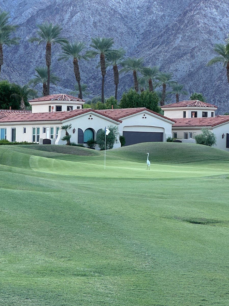 Golf course view behind house