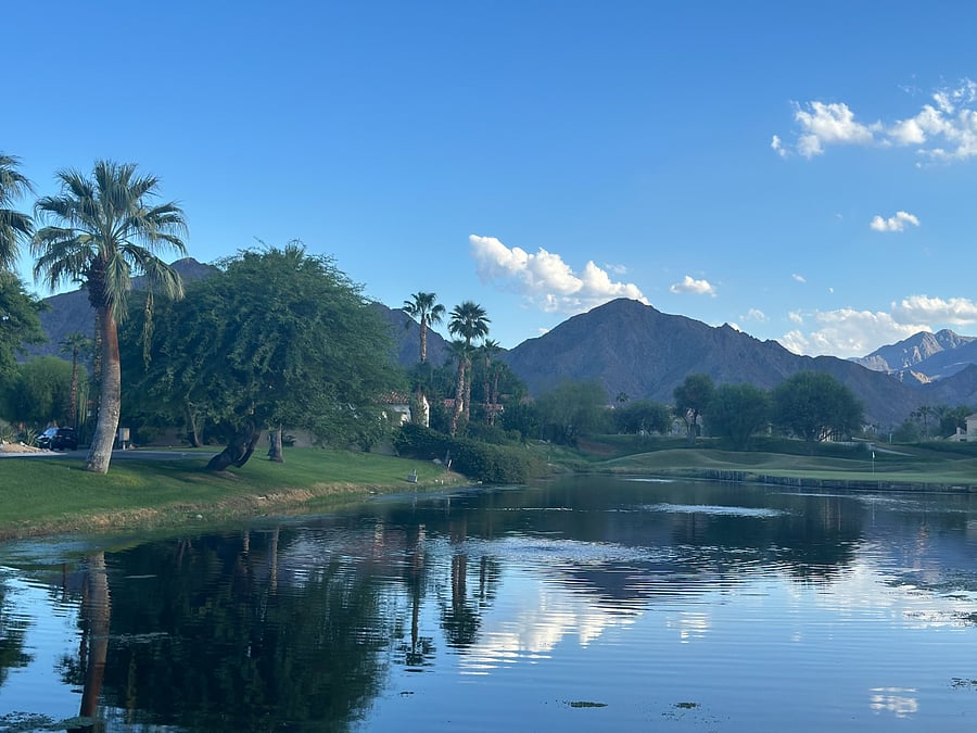 Golf course view inside community