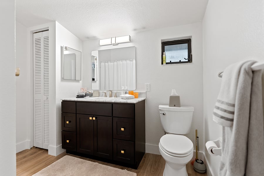 Bathroom with shower.