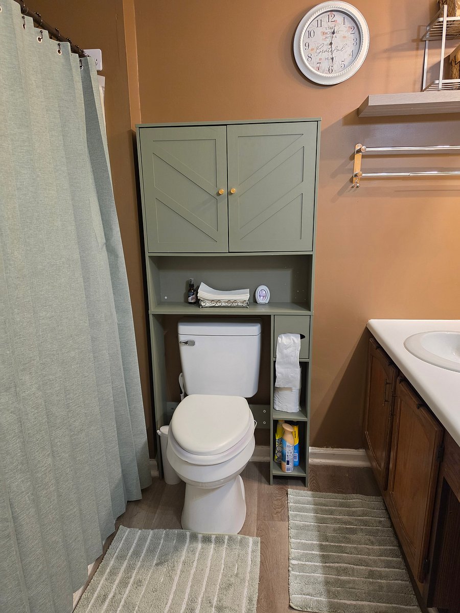 Private bath with rain fall shower and double-sinks