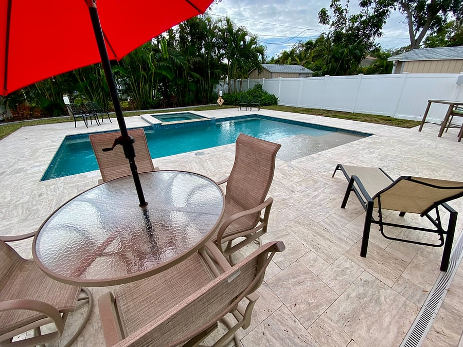 Relax on the patio by the pool