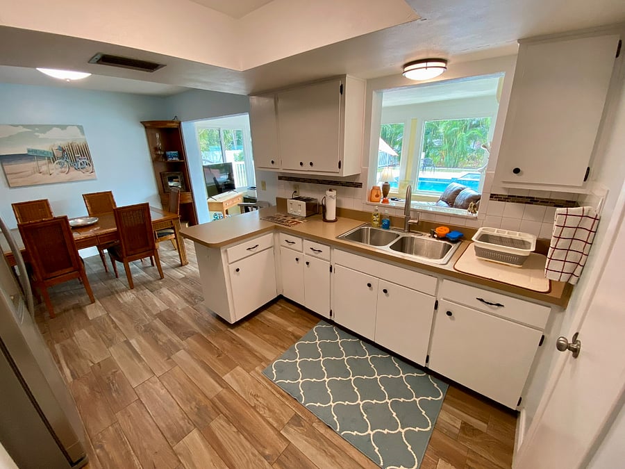Cook up a feast in the fully equipped kitchen!