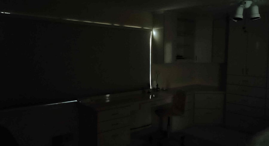 Blackout blinds.