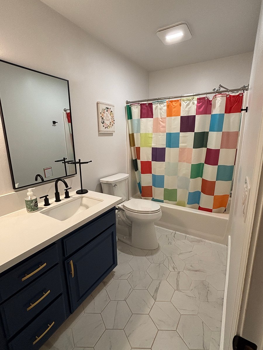 Your private bathroom, steps away from your bedroom