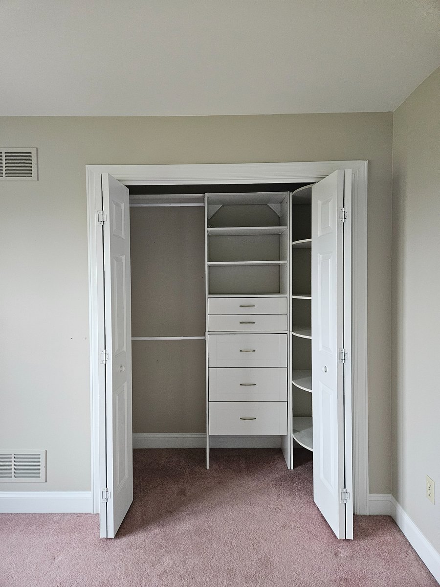 Closet in rental bedroom