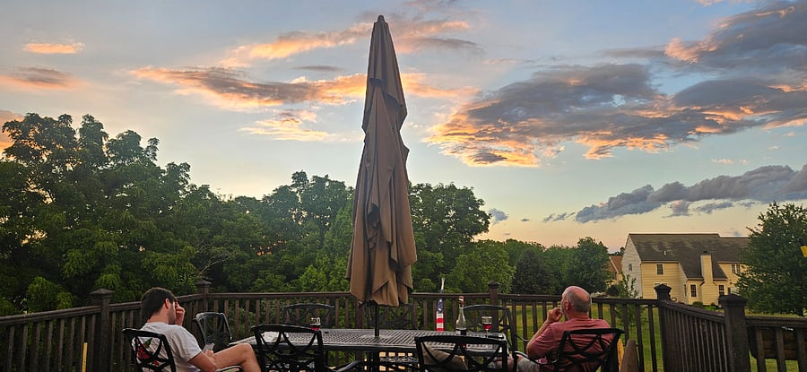 Sunset from the deck