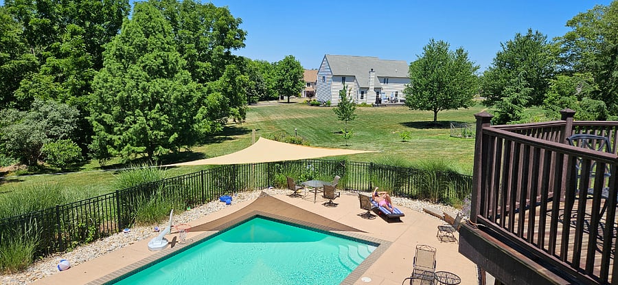 Pool, from the house
