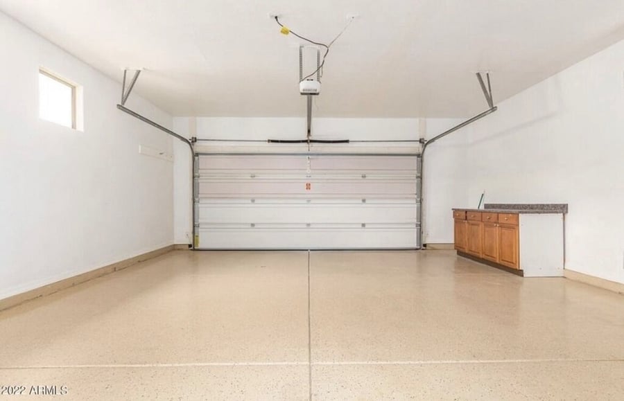 Two car garage with storage
