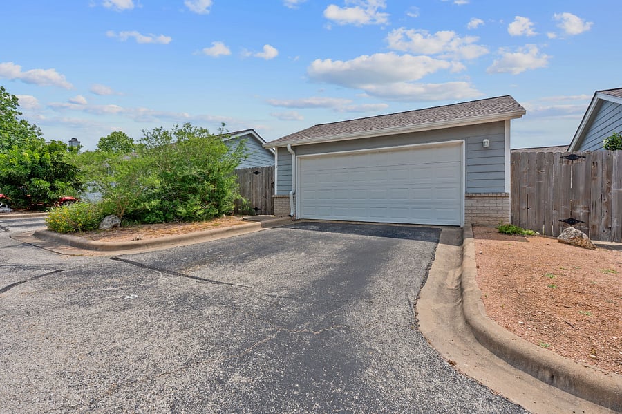 Garage can fit two small cars or one truck. Vehicles are required to be parked inside the garage.