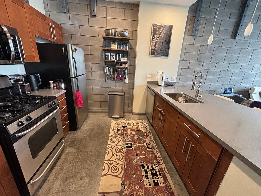 Full Kitchen with cookware and utensials