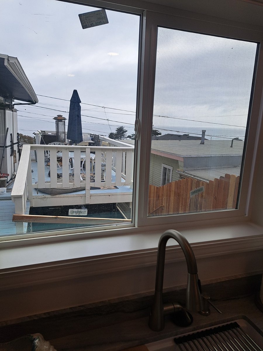 Ocean view from second window in kitchen