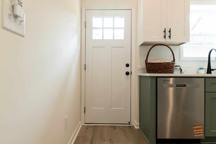 Cute front door that leads to your parking spot. Easy for loading and unloading groceries.