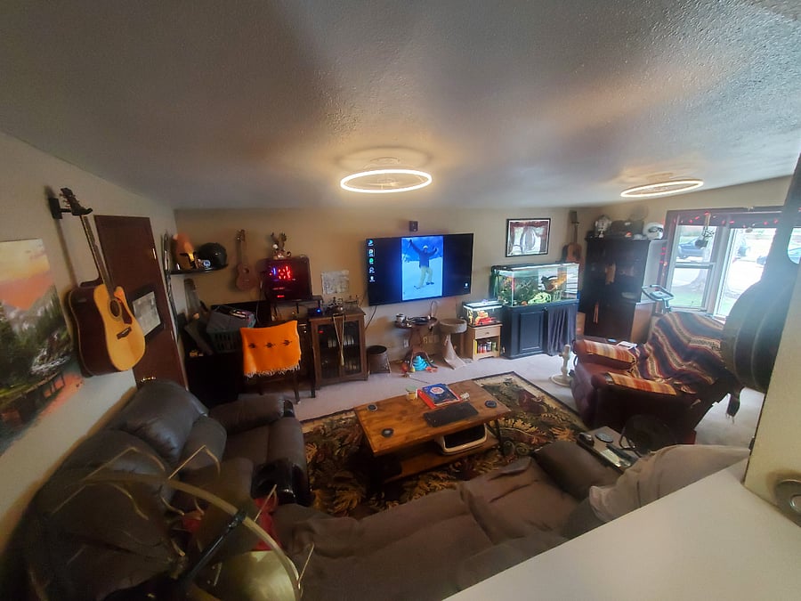 Living room from breakfast bar