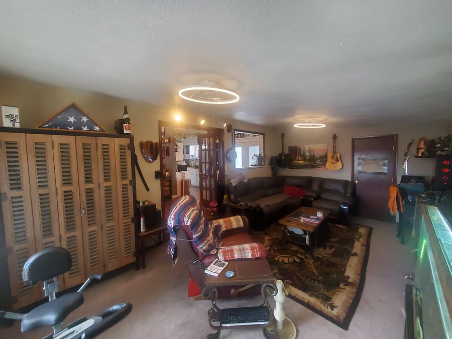Living room looking towards kitchen