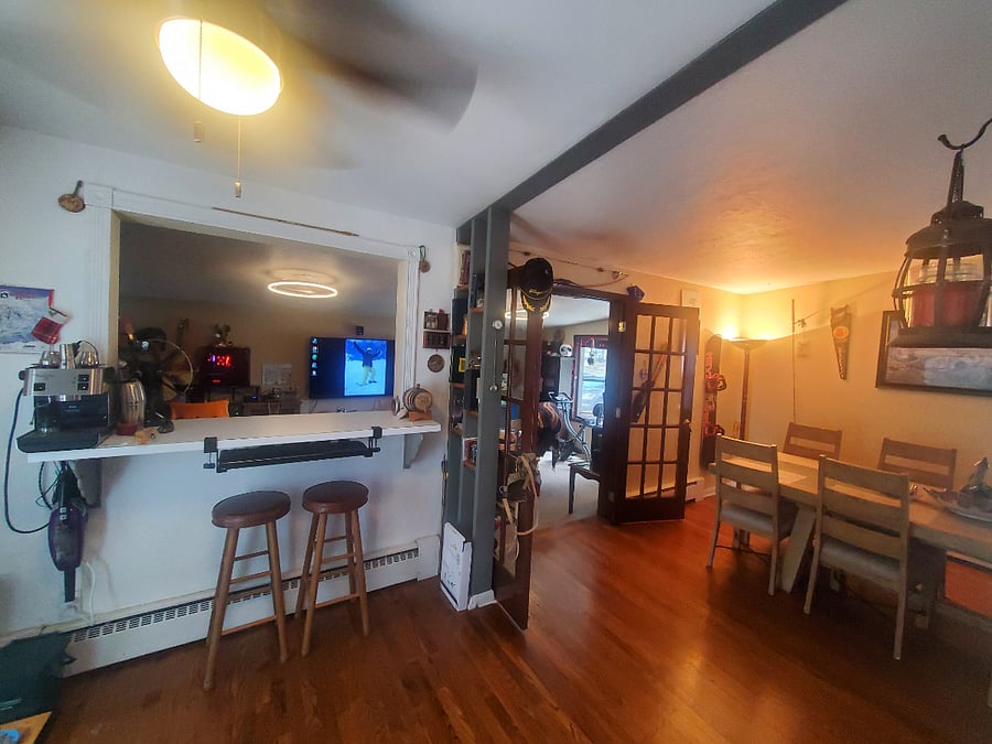 Breakfast bar with espresso machine