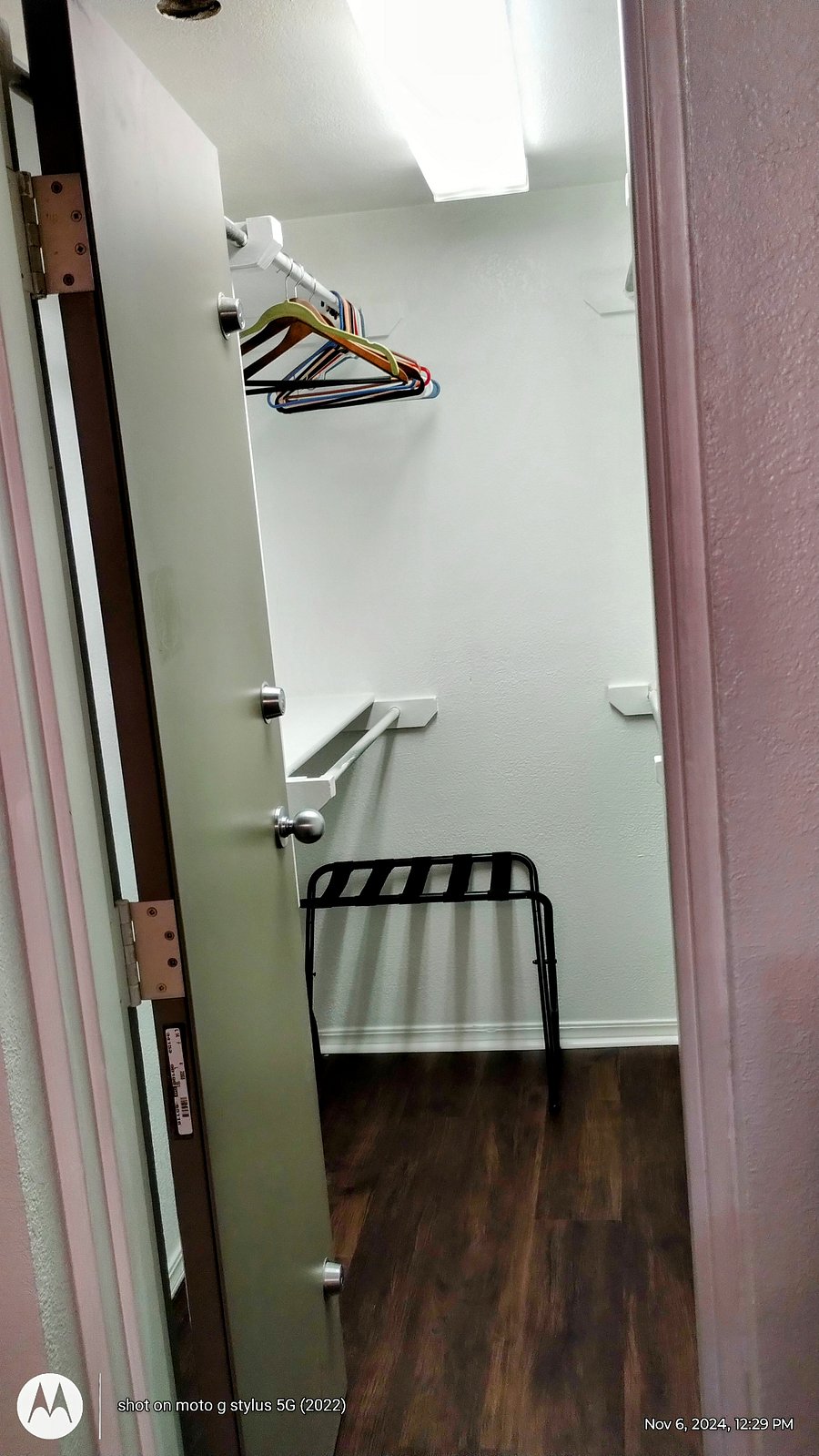 Walkin closet and safe room, in bedroom.