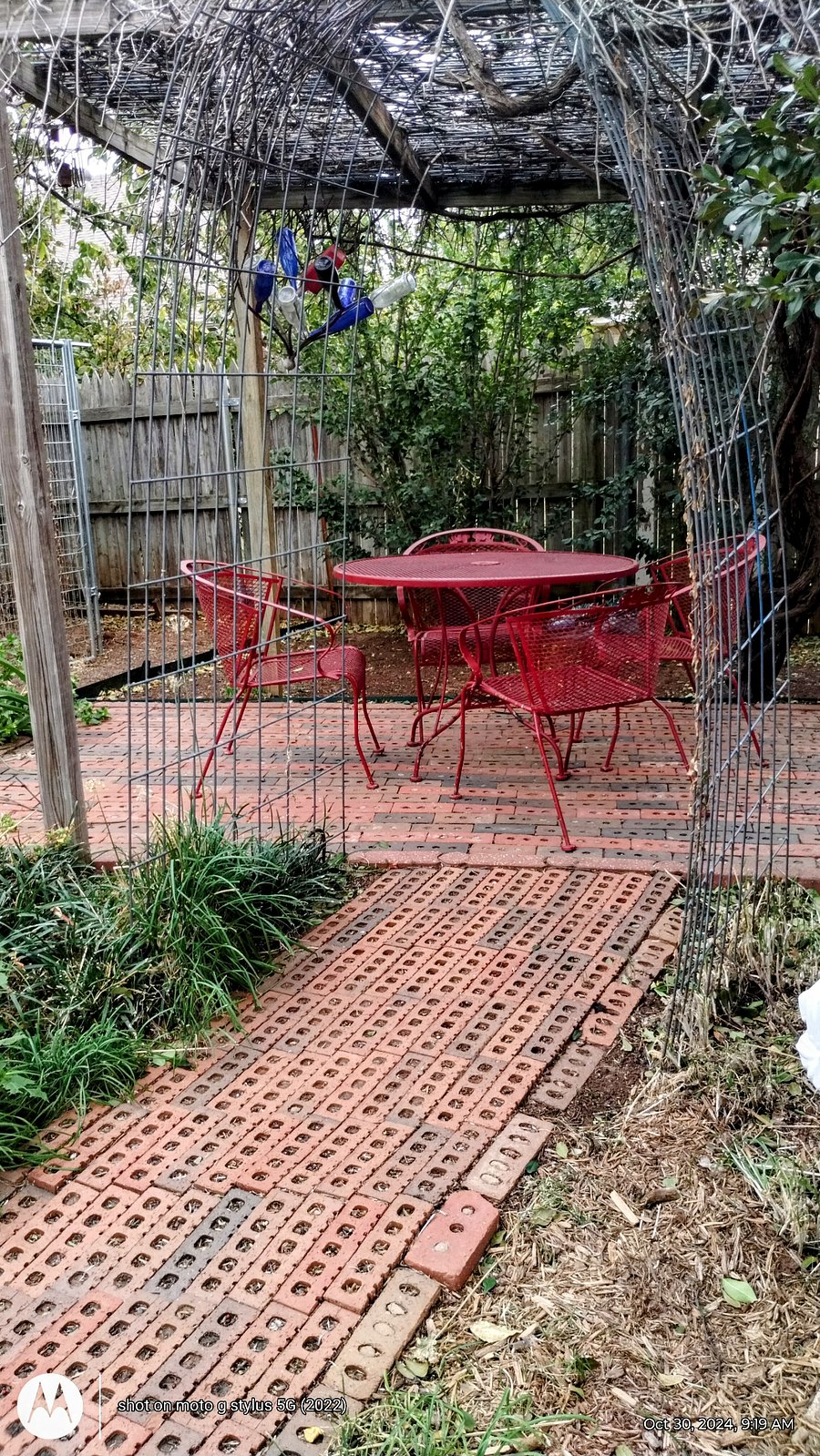 Seating area, outside the front entrance 