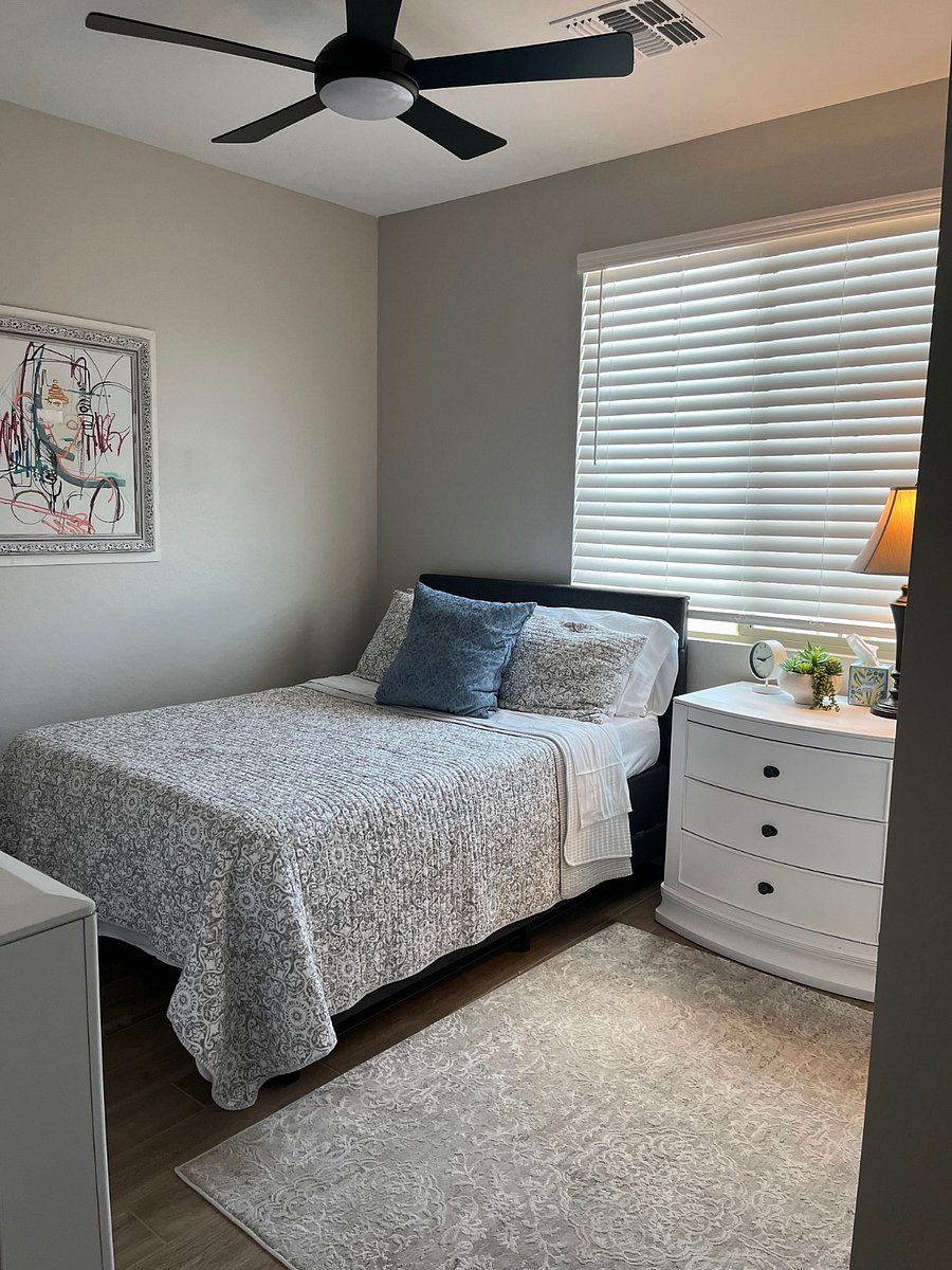 3rd Bedroom - full bed, one large nightstand and dresser, closet