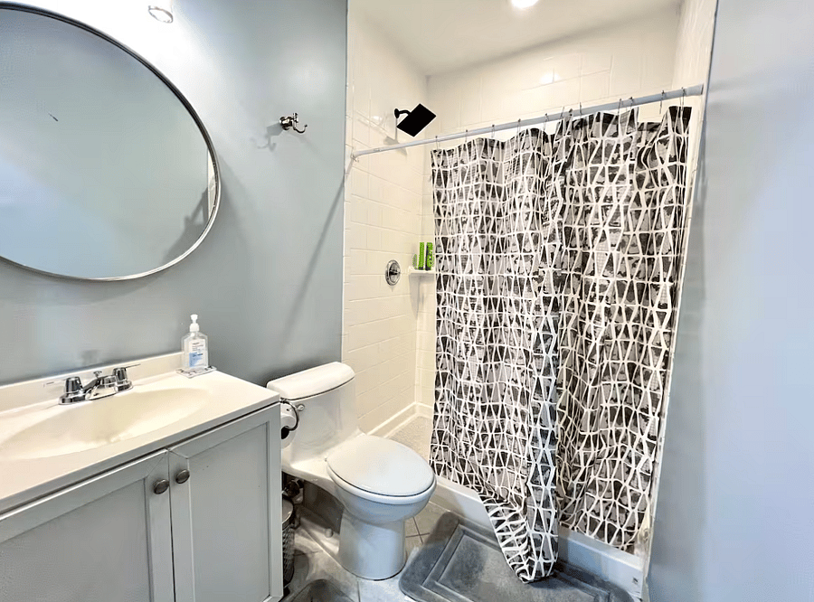 one full size bathroom