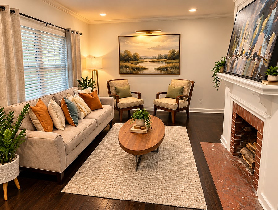 Large Sitting Room w/ fireplace