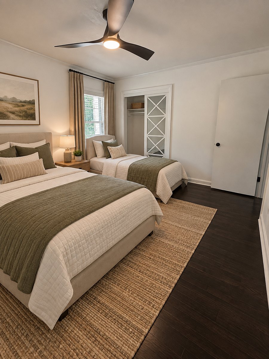 Bedroom #1
Sleeps 2-3
QUEEN Bed
TWIN Bed
Master Bathroom inside