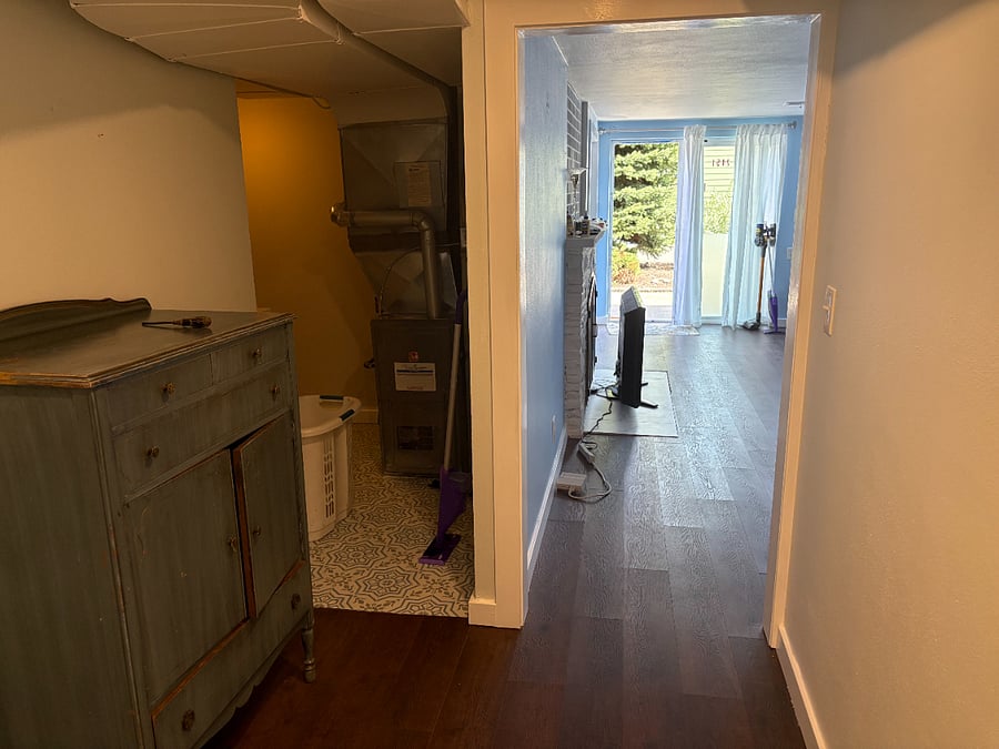 Hallway. Laundry on left.
