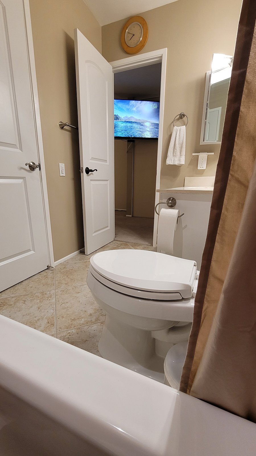 You can watch TV from the Tub