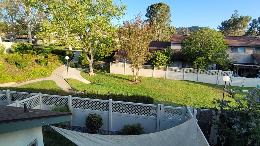 View from upstairs bedroom.