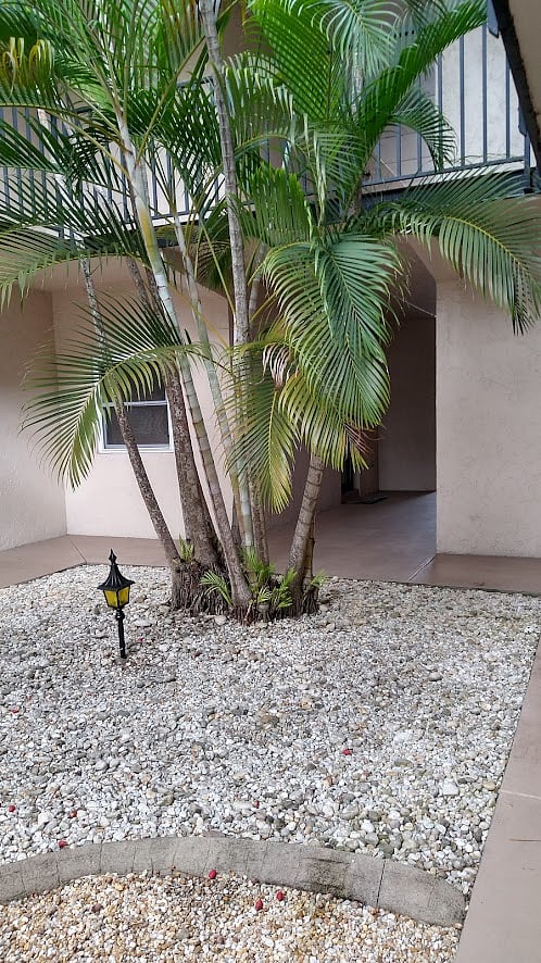 Outside main entry to unit