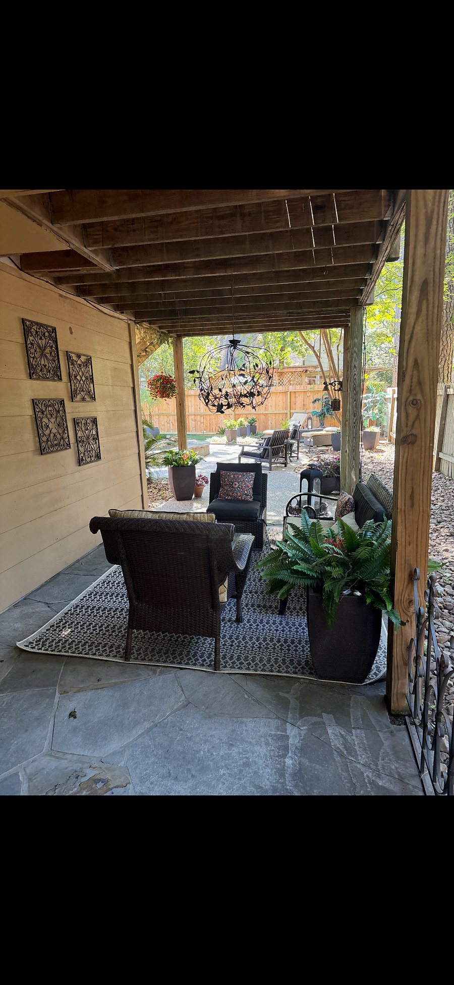 Covered patio downstairs