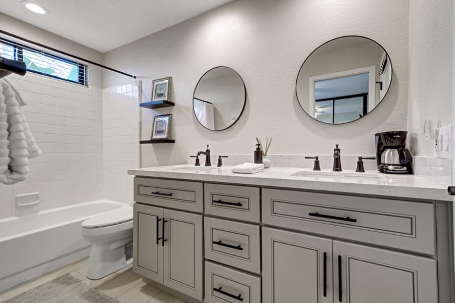Attached private update full bathroom.