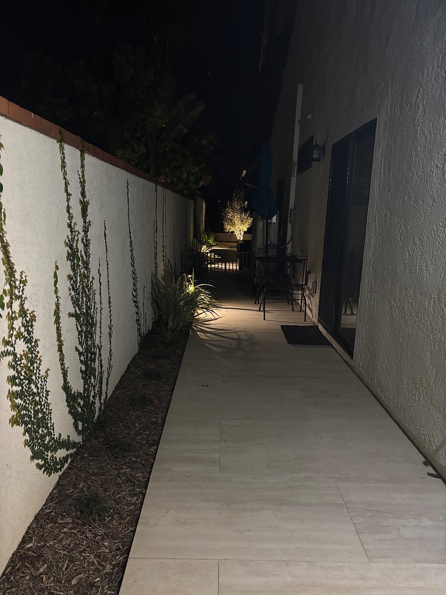 Path is well lit at night