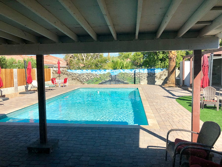 Large Pool, Patio, and Casita.