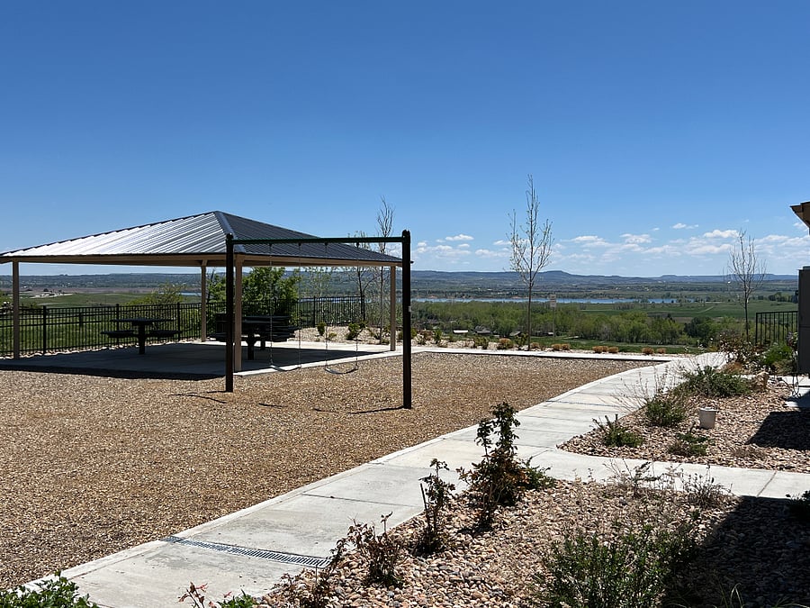 Playground and covered picnic area