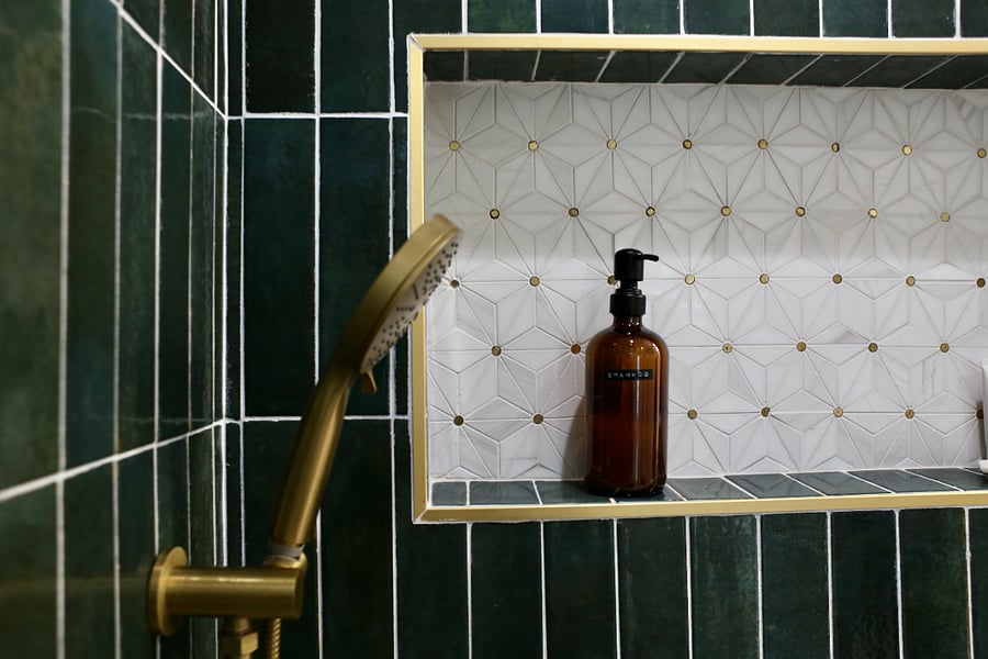 Marble Nook in Shower