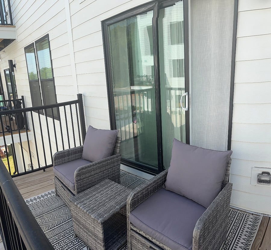 Private balcony off the bedroom